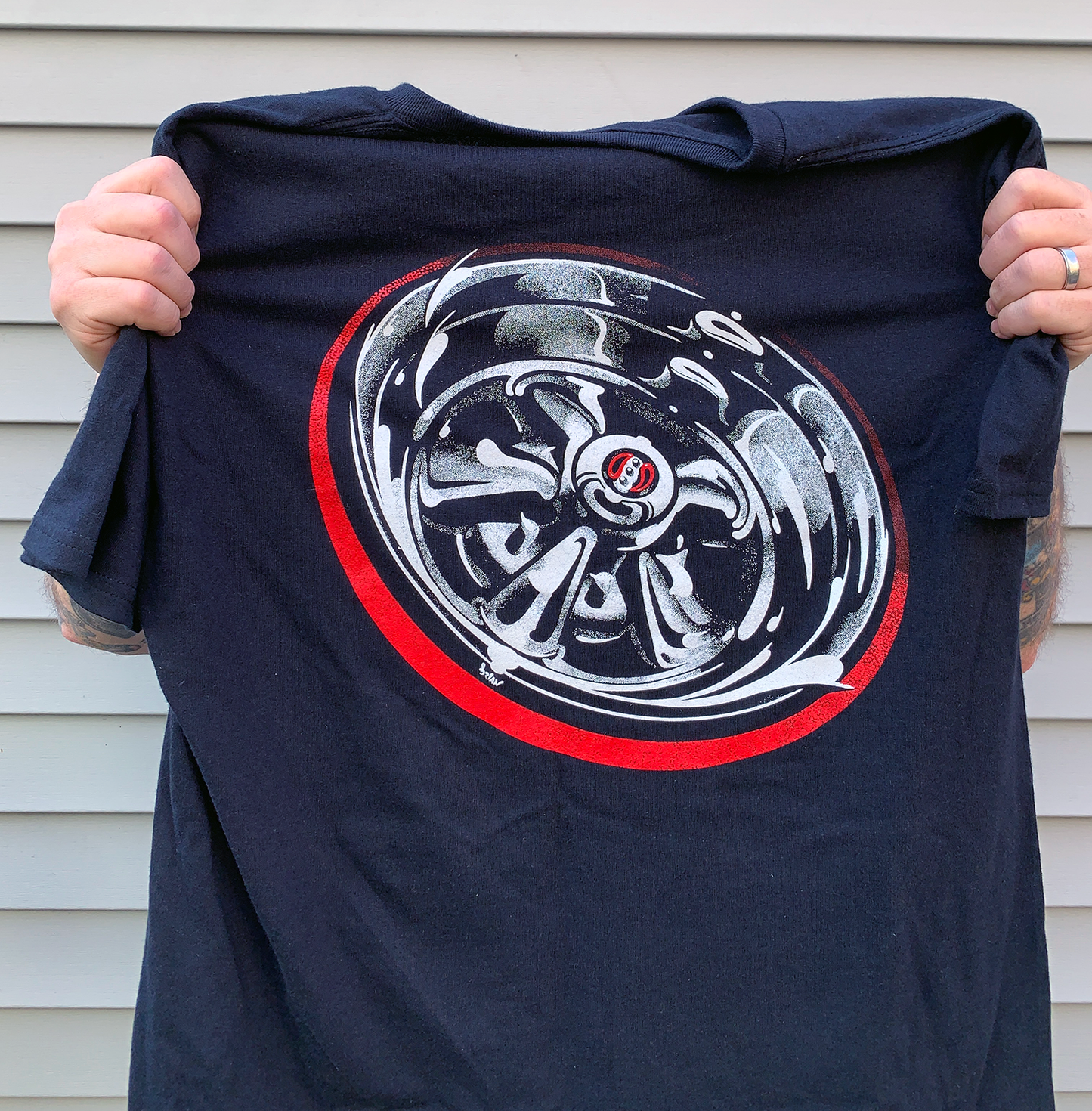 Cragar SS T-shirt back detail by Brian Morris for lowrider and custom car enthusiasts