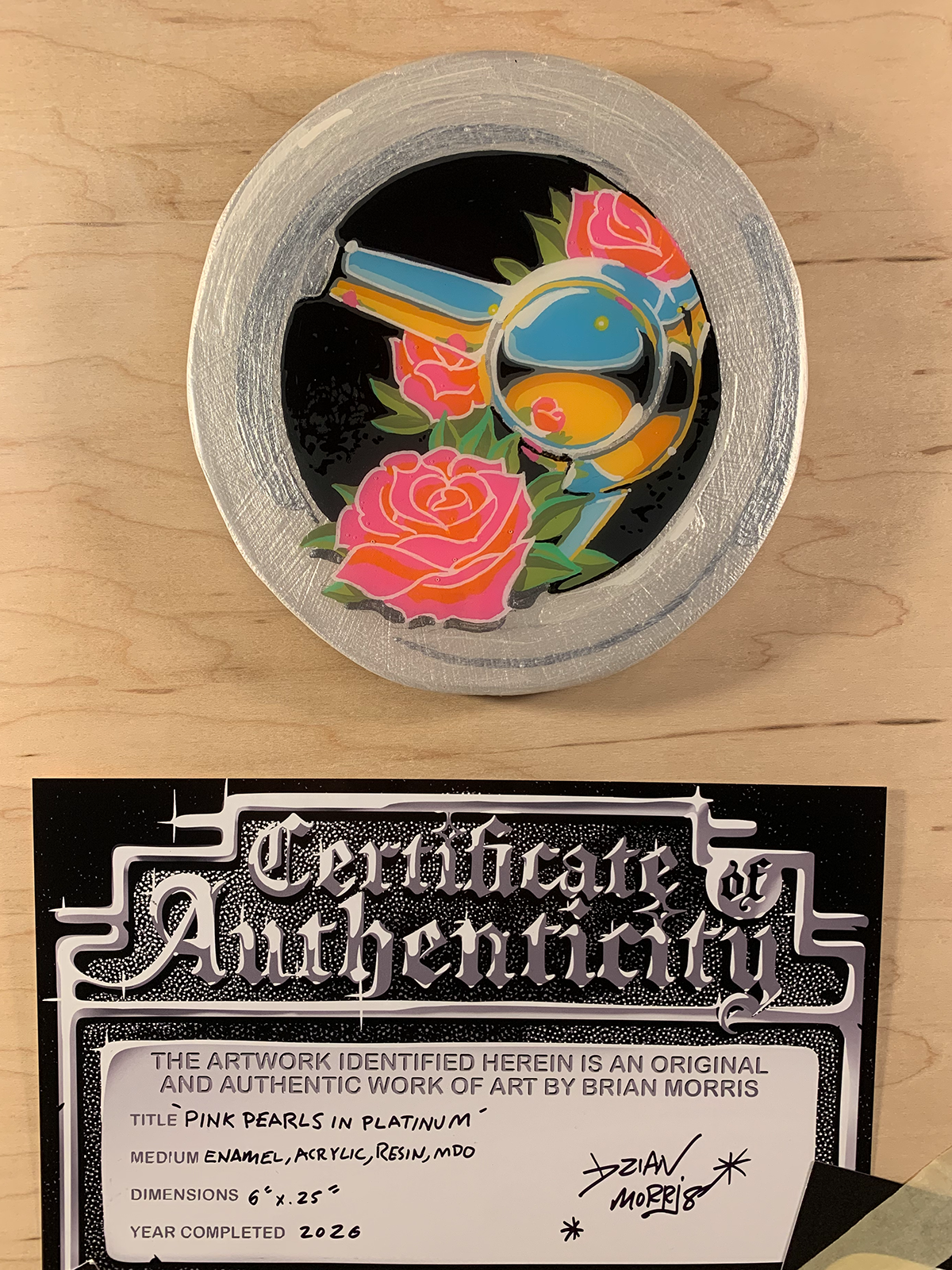 Pink Pearls in Platinum Painting